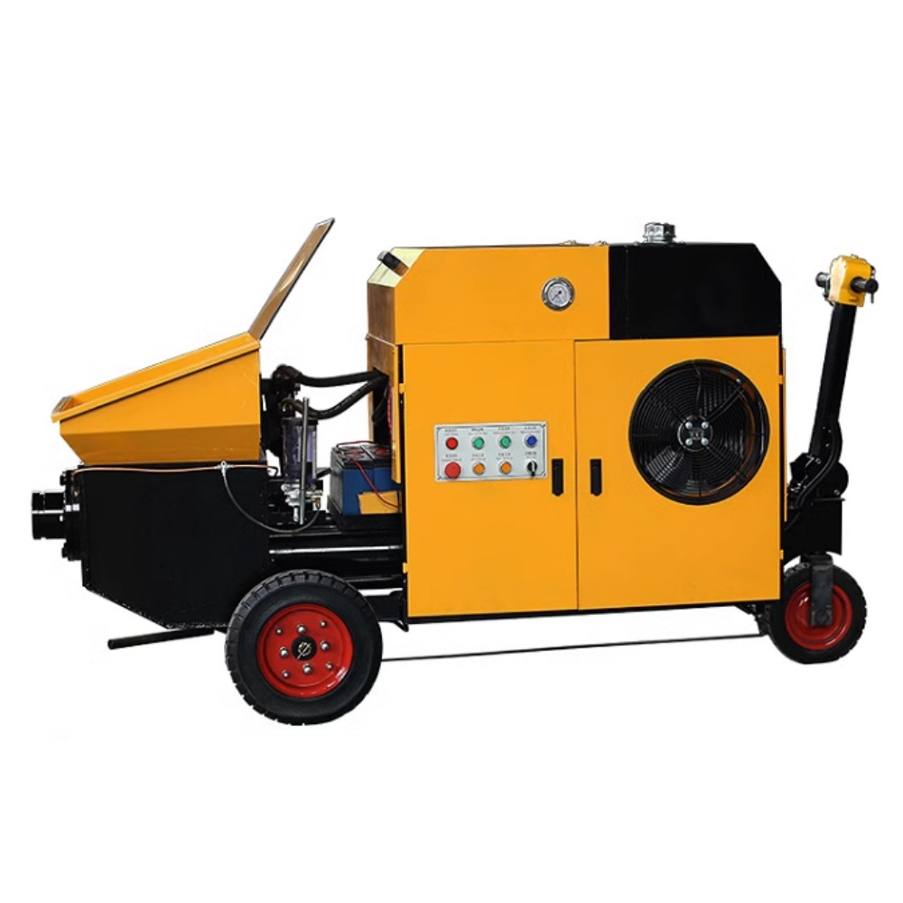 Diesel engine trailer concrete pump 50M3 diesel engine small concrete pump electric miniature concrete pump machine,