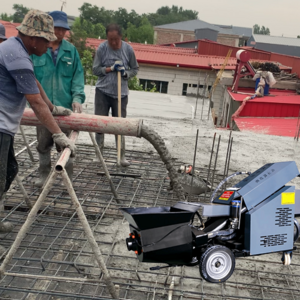 Diesel engine trailer concrete pump 50M3 diesel engine small concrete pump electric miniature concrete pump machine,