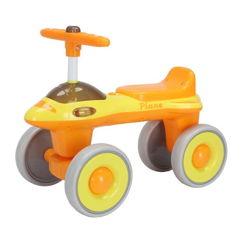 High Quality Pink Princess Four-Wheel Scooter for Kids Plastic Car Toy without Feet Factory Shipped at a Cheap Price