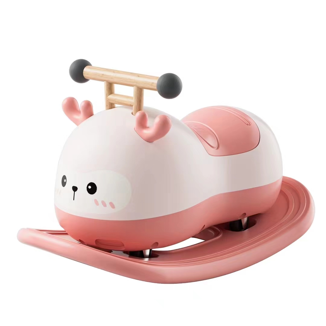 Manufacturers direct sales of cartoon Pink Princess child scooters rocking horse million wheel anti-rollover four-wheel toy car