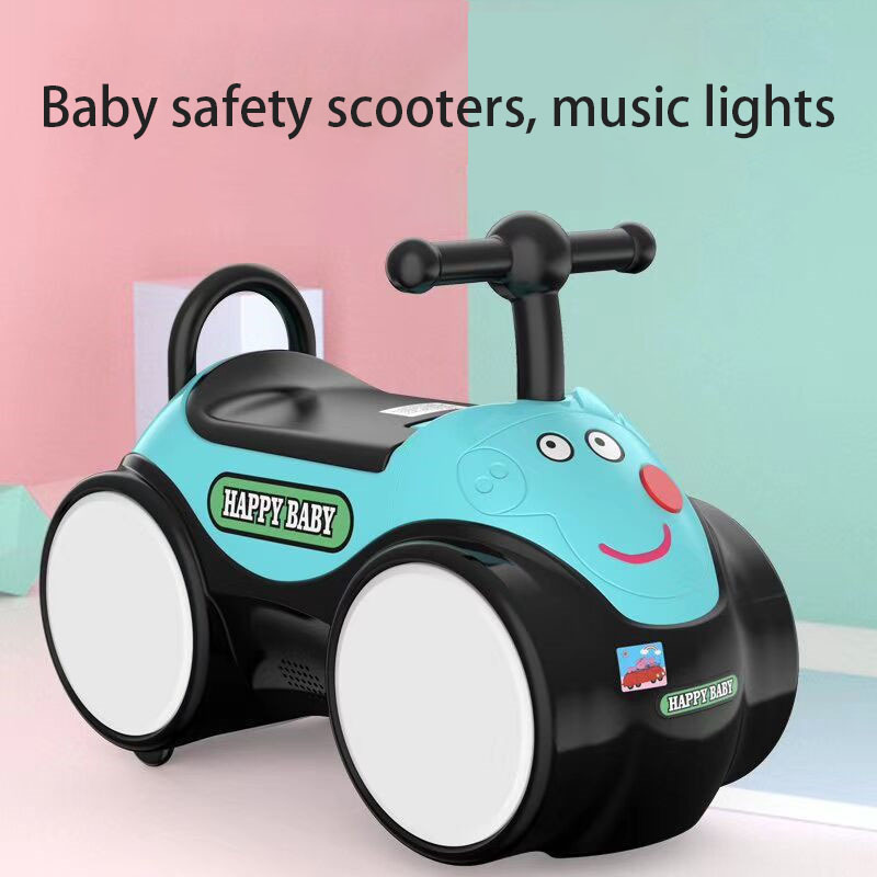 The latest children's scooter 1-2-3 year old cute baby walker wholesale four wheel toy Yo-yo car slide