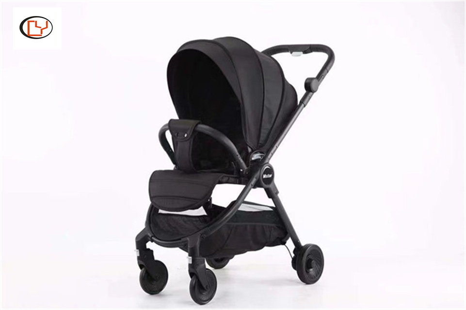 Baby stroller is a lightweight folding bidirectional baby stroller that can sit and lie down in a high landscape for newborns