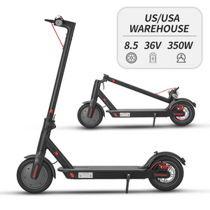 EU USA warehouse  36v 350w Front LED lights  Adult Electric Scooter Foldable 2 Wheels E Scooter 8.5 Inch with Bluetooth