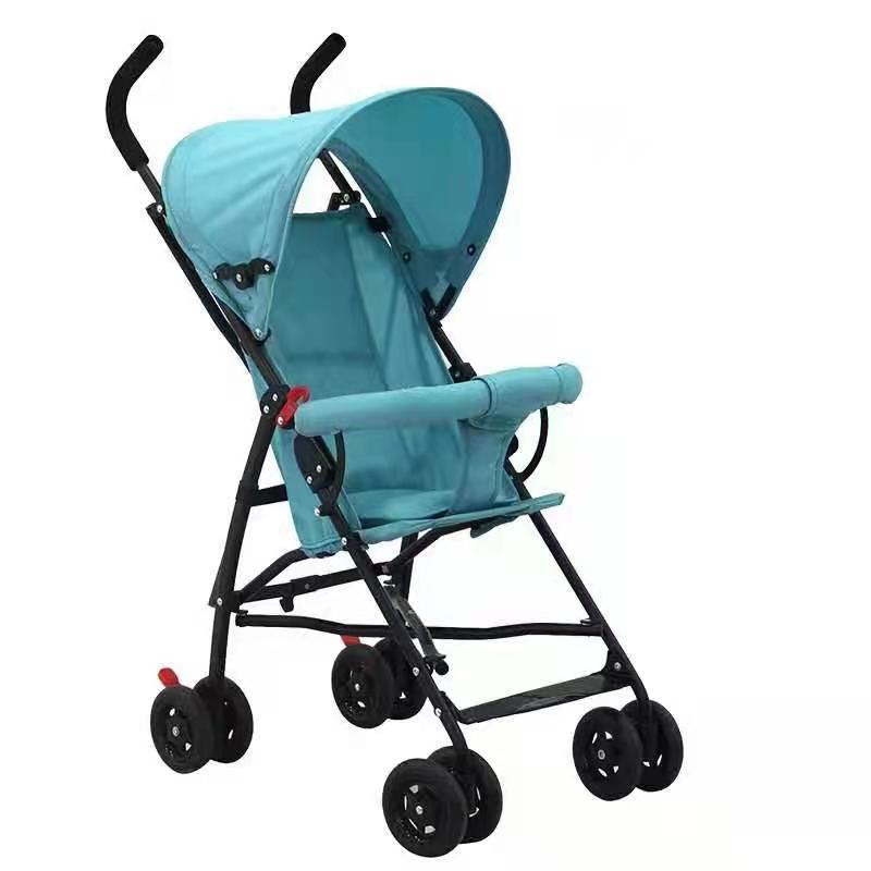 2022 Factory Direct Sale Baby Stroller 4 Wheels Lightweight Small Folding Cheap Baby Stroller