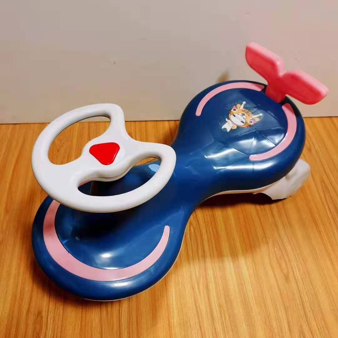 Baby toddler 360 degree rotating happy twist swing car with flash wheel