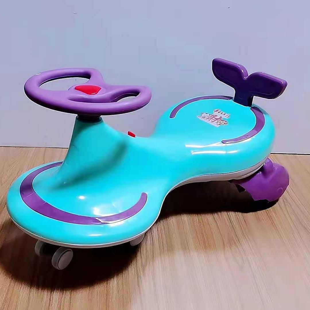 Baby toddler 360 degree rotating happy twist swing car with flash wheel