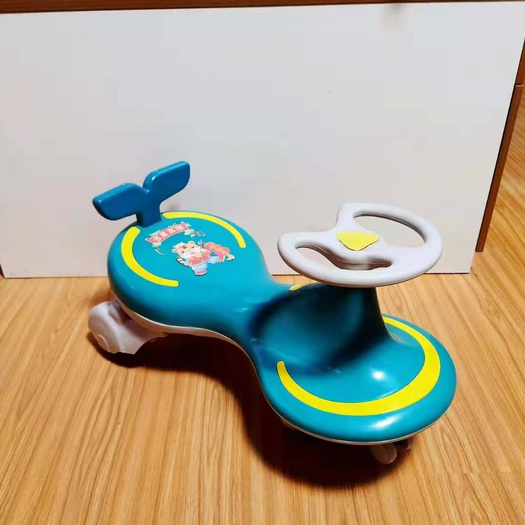 Baby toddler 360 degree rotating happy twist swing car with flash wheel