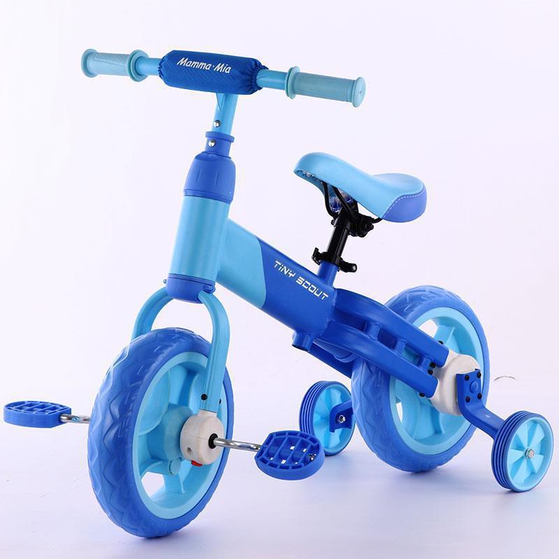 Fashion Mini 4 wheels balance pedal toy bike high carbon steel body Multiple color options pedal balance bike