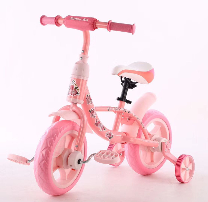 Fashion Mini 4 wheels balance pedal toy bike high carbon steel body Multiple color options pedal balance bike