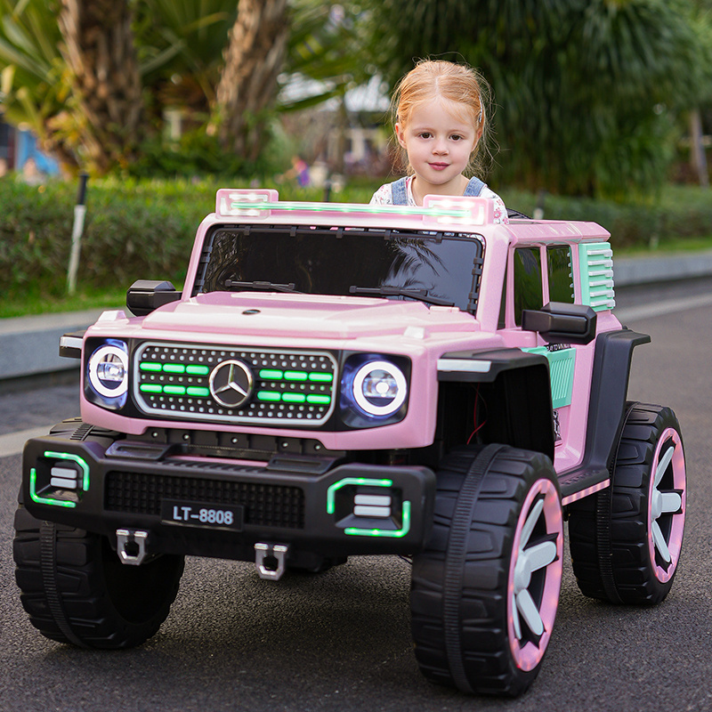 2024 New Mode outdoor game  Rocking function pink kids electric car for boys and girls