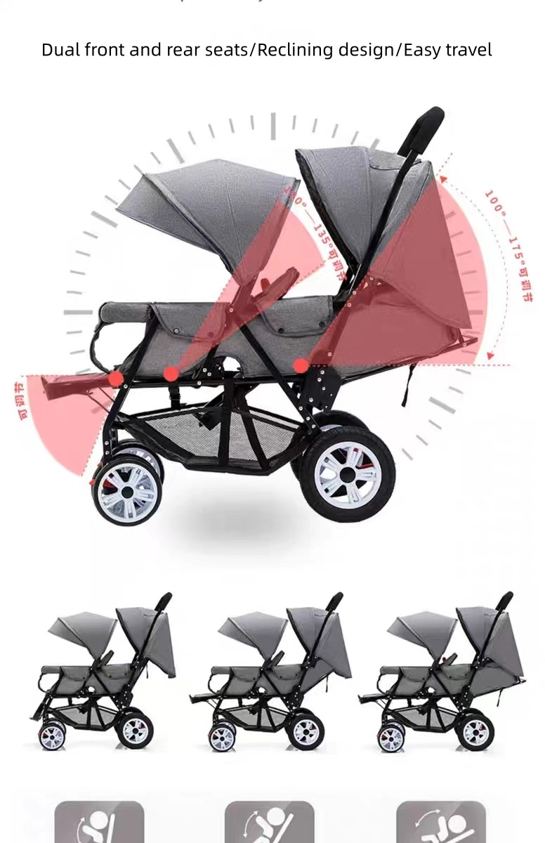 new double baby stroller trolley car portable fold baby stroller new model baby strollers for two twin