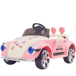 New design Children's electric vehicle Popular cute princess girl pink electric toy car pink beetle toy car