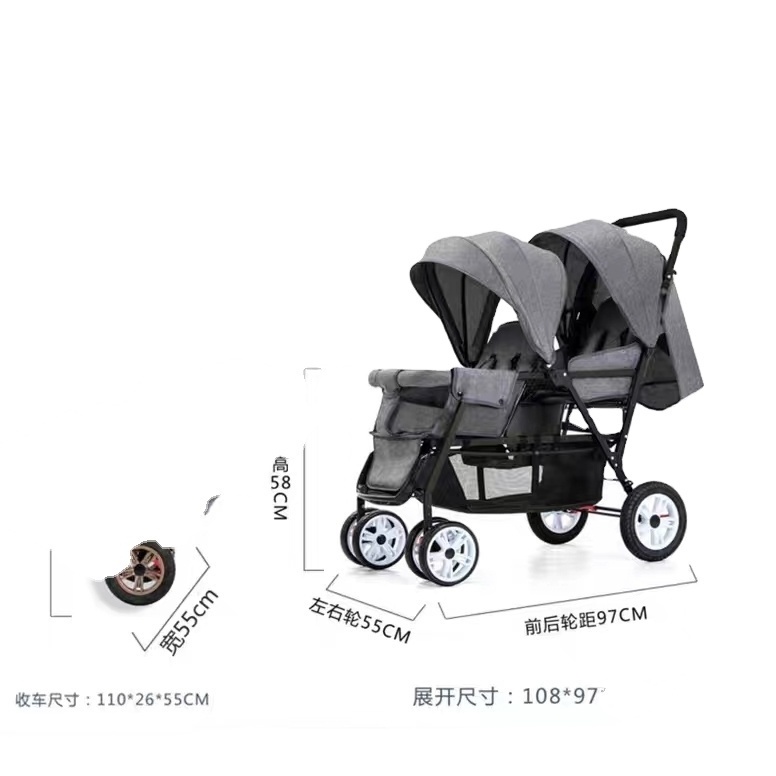 new double baby stroller trolley car portable fold baby stroller new model baby strollers for two twin