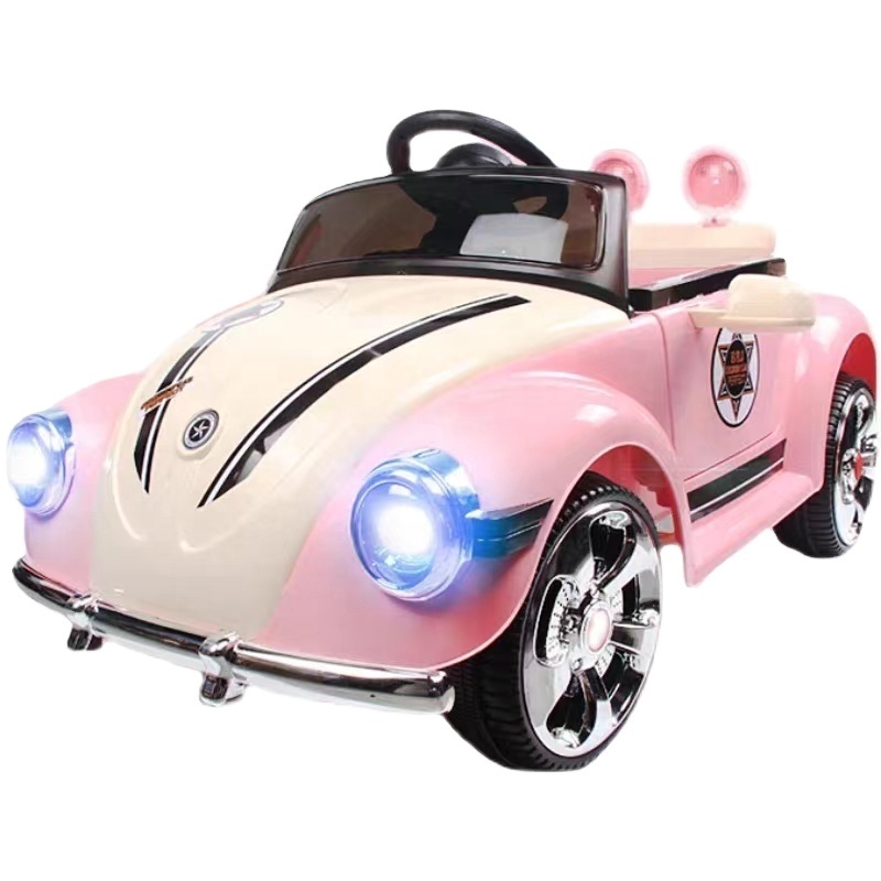 New design Children's electric vehicle Popular cute princess girl pink electric toy car pink beetle toy car