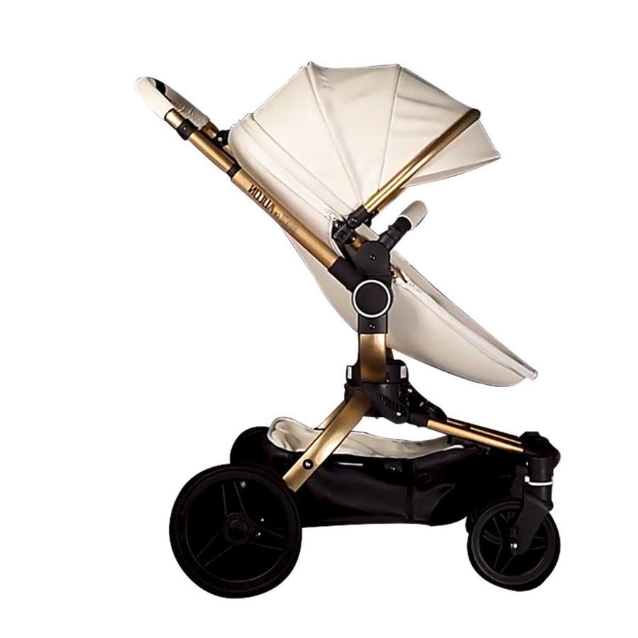 Luxury Baby Stroller 3 In 1 Luxury Baby Stroller Pram Leather Baby Stroller Ultra Light Small Foldable