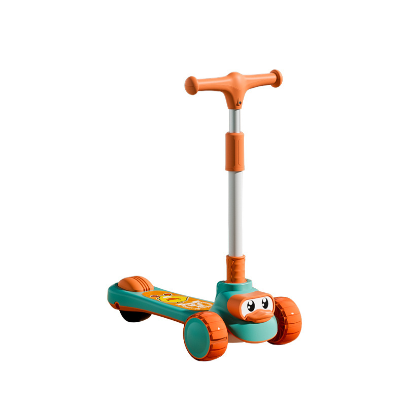 New best snow  for children  models music and light emitting adjustable height  children's scooter