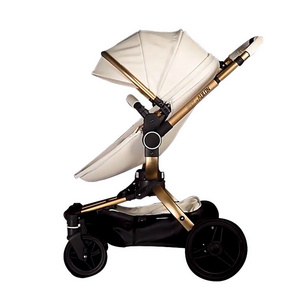 Luxury Baby Stroller 3 In 1 Luxury Baby Stroller Pram Leather Baby Stroller Ultra Light Small Foldable