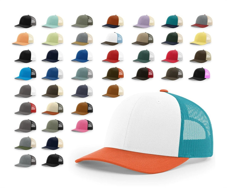 Various Colors Customized Logo Richardson 112 Truck Hats Embroidered Printed Logo Baseball Cap Blank Hat