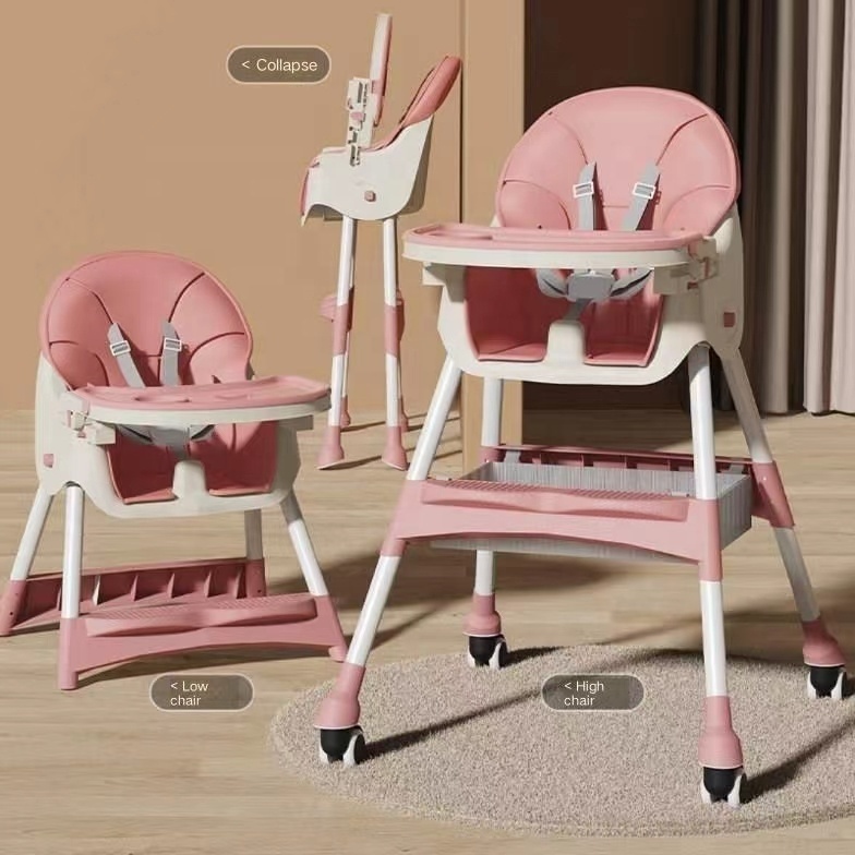 Hot selling dining chair, multifunctional folding portable children's table chair, baby toddler adjustable table chair