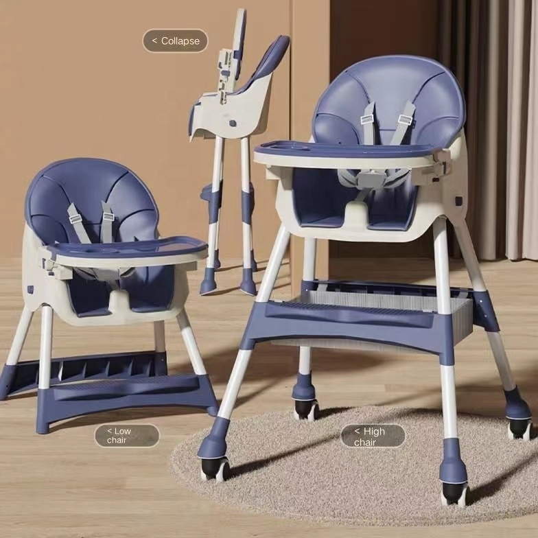 Hot selling dining chair, multifunctional folding portable children's table chair, baby toddler adjustable table chair