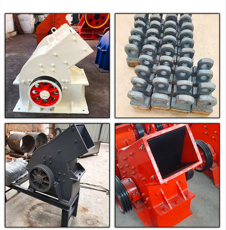 Easy to Operate Mini Hammer Crusher Concrete Stone Crushing Equipment Mobile Hammer Crusher with Conveyor