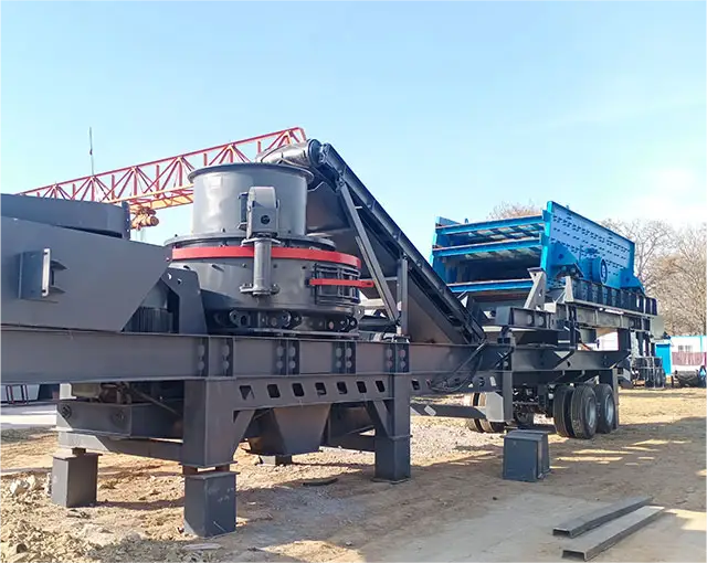 100-180t/h portable VSI limestone rock crusher gravel sand making machine station mobile crusher plant price