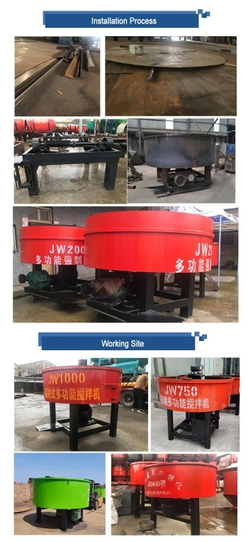 JW750 Concrete Mixer / Cement Sand Mixer / Pan Mixer