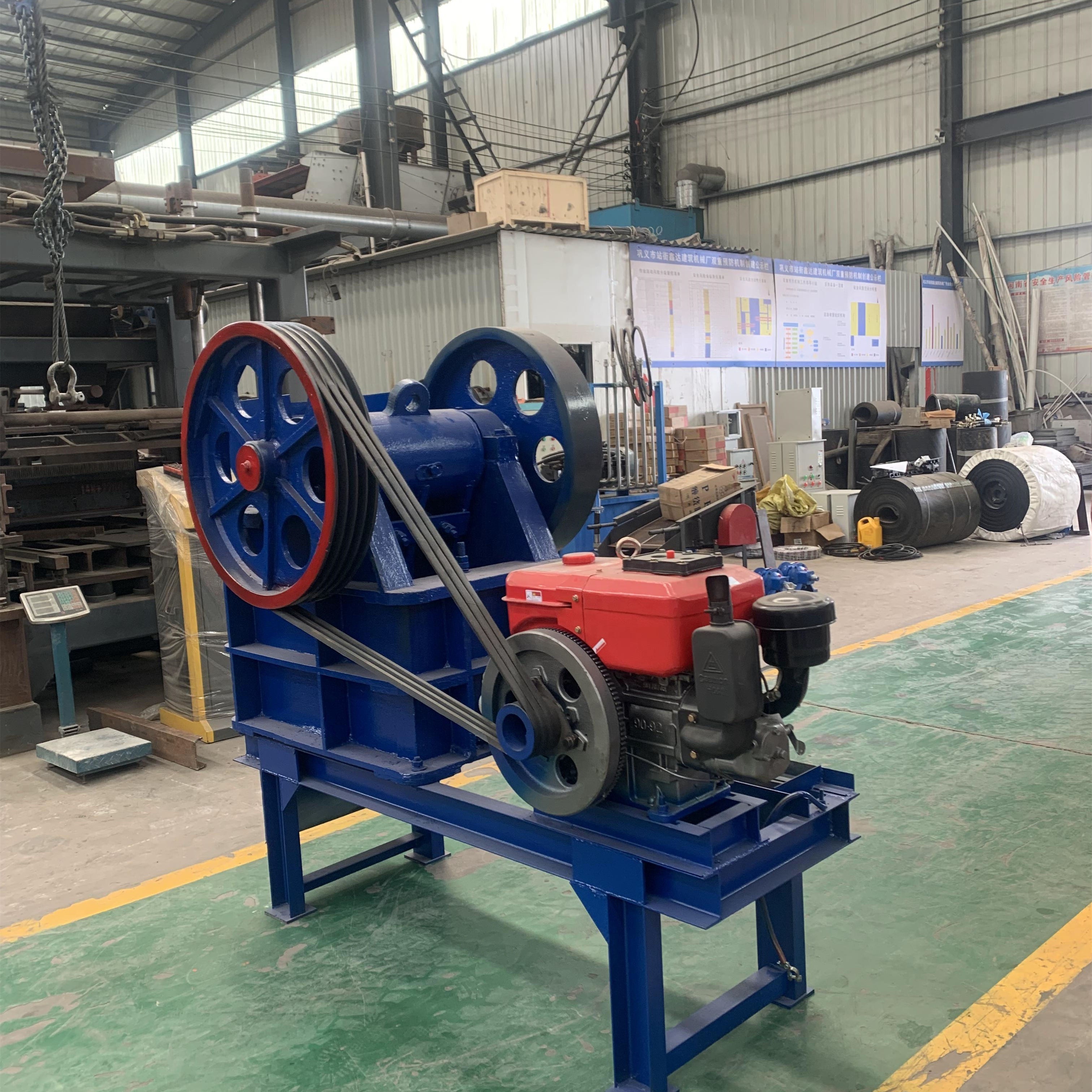 Hot Selling Diesel Engine PE150*250 Small Jaw Crusher Stone Rubble Concrete Marble Iron Ore Gravel Portable Mini Jaw Crusher