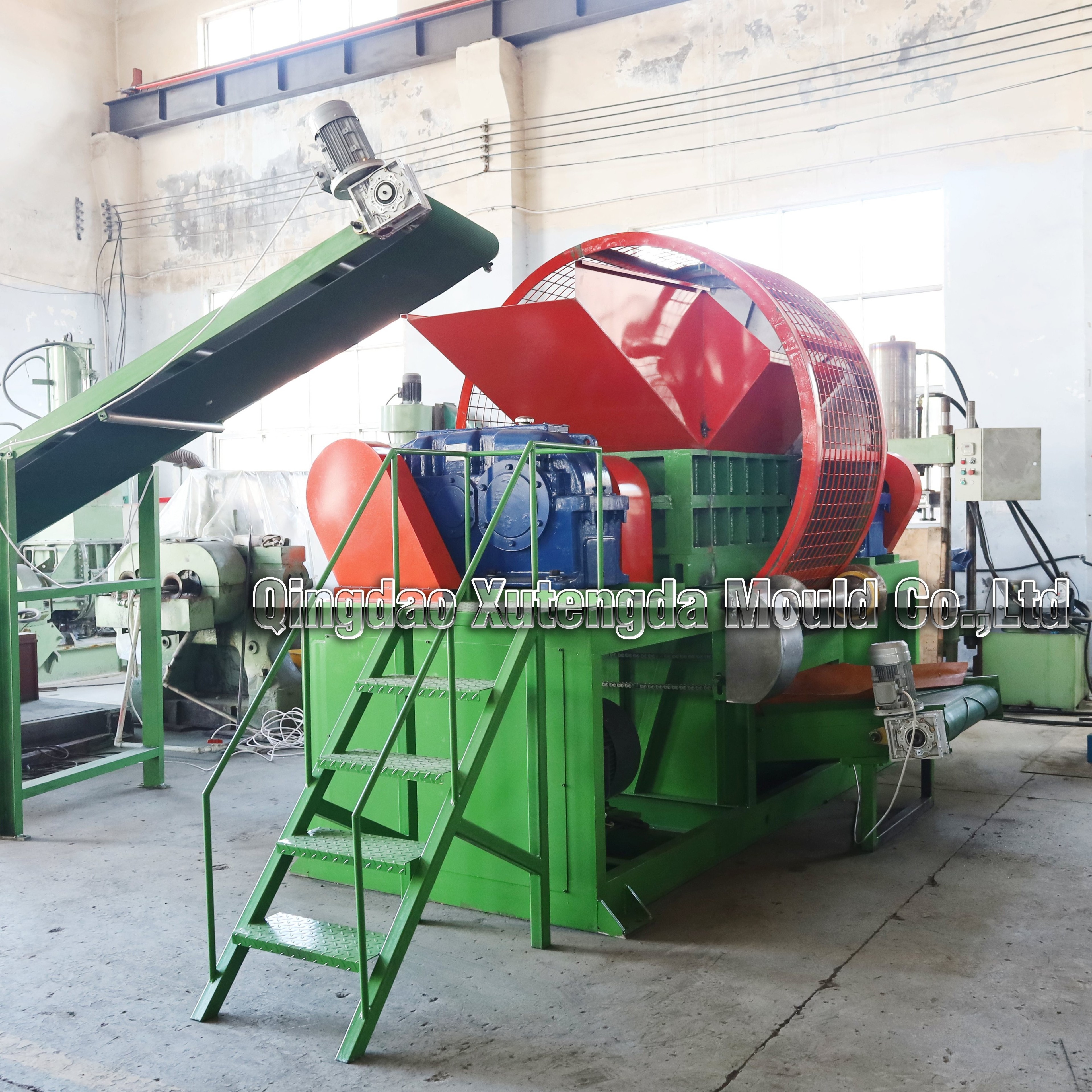 High Productivity pakistan waste used buffing tyre dust shredder machine