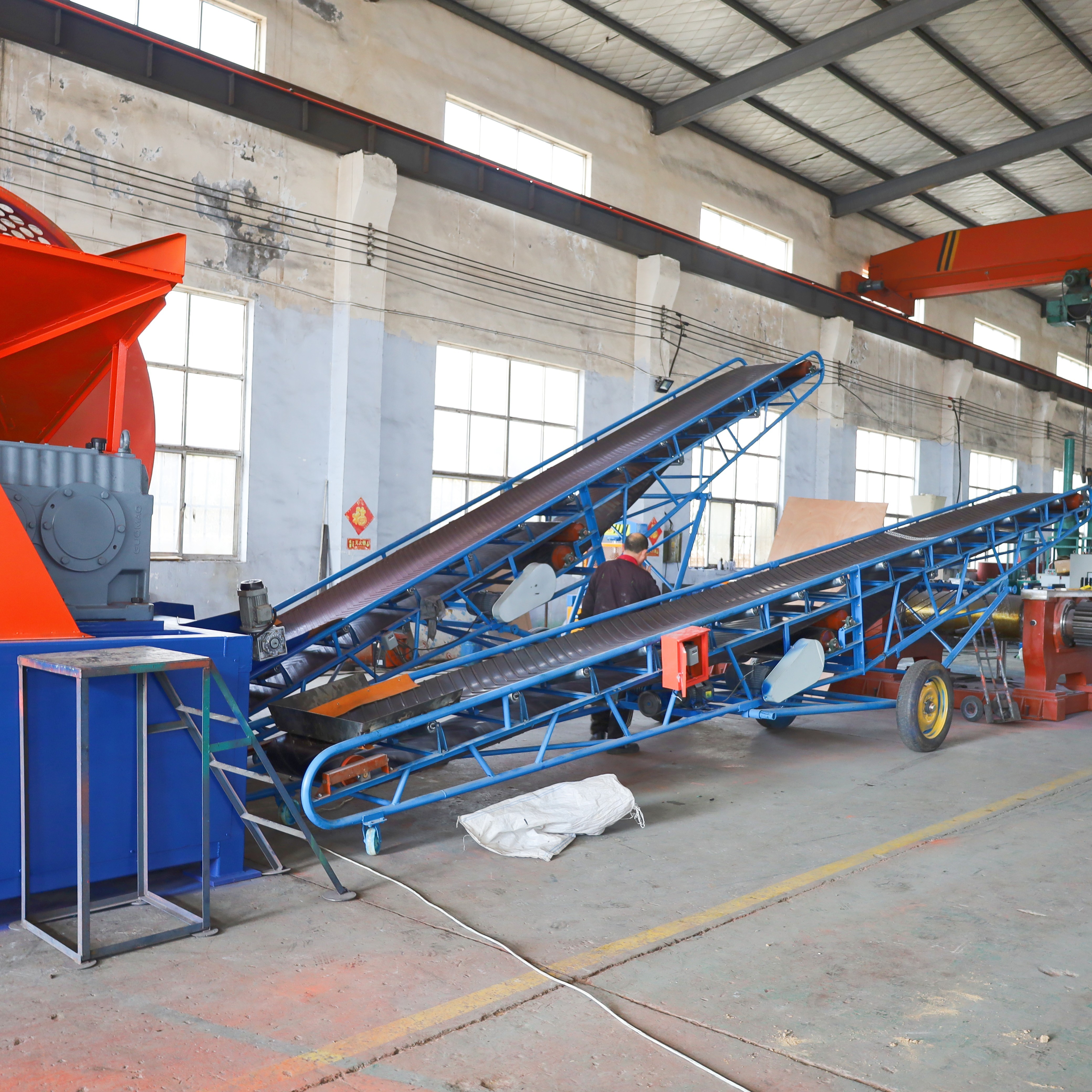 Waste Rubber Recycling Machine Tyre Shredder Recycling Machine Tires Recycling Machine Line Rubber Production