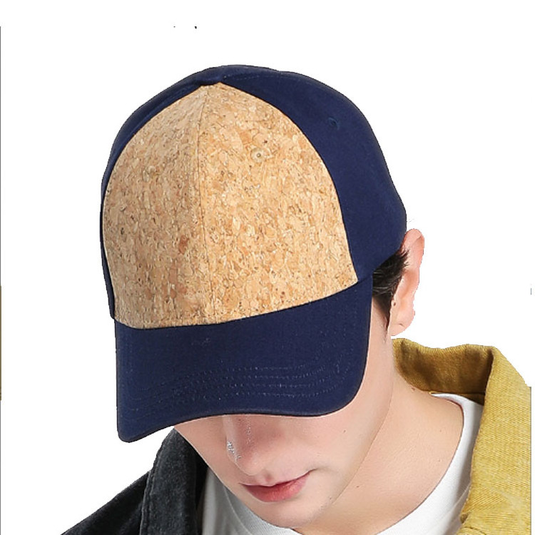 Wooden Custom Logo Baseball Cap Hat Men Sport Cap Custom Design Curved Brim Cork Caps