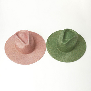 Straw Hat Wholesale New Fashion Fedora Customized Logo Cheap Summer Beach Plain Straw Beach Hat