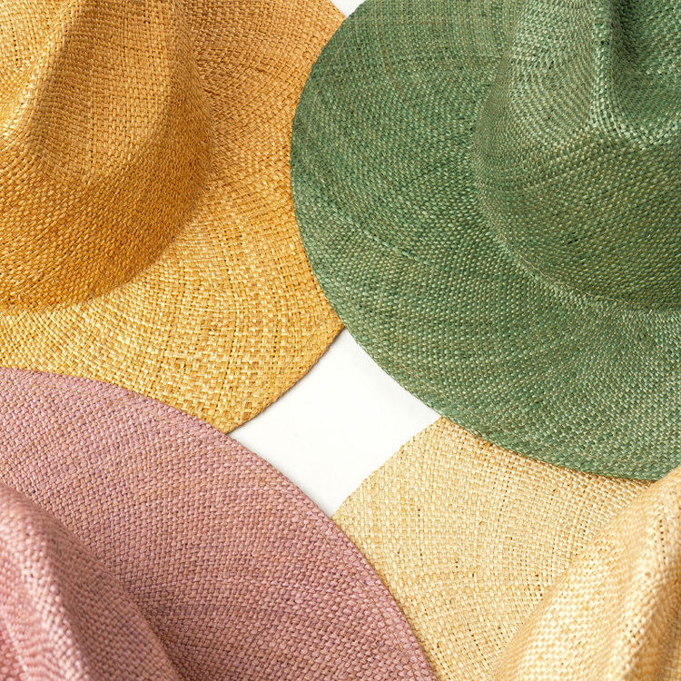 Straw Hat Wholesale New Fashion Fedora Customized Logo Cheap Summer Beach Plain Straw Beach Hat