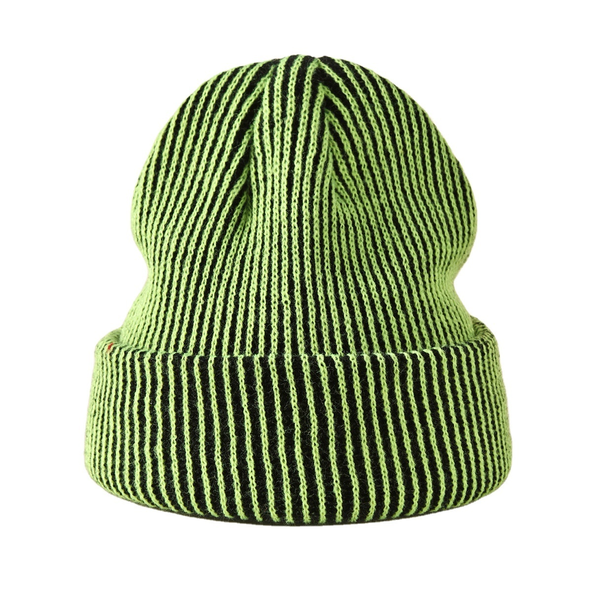 Winter Outdoor Woolen Acrylic Riding Hat Ear Protection Warm Plain Color Unisex Cuff Brimmed Striped Beanies