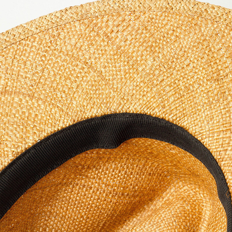 Straw Hat Wholesale New Fashion Fedora Customized Logo Cheap Summer Beach Plain Straw Beach Hat