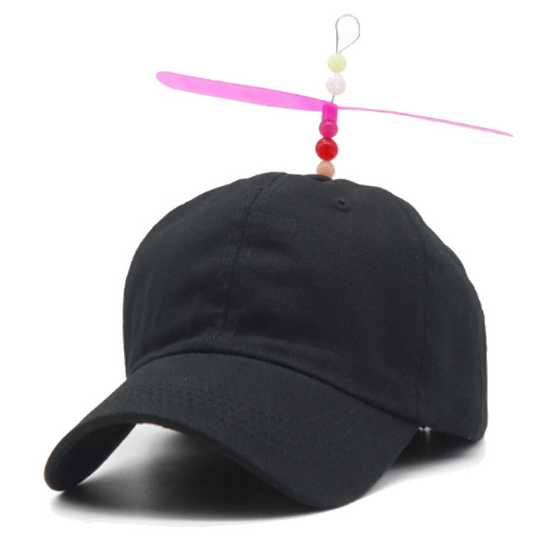 Mixed Color Kid Child Baseball Hat With Helicopter Fan Propeller Kid Toys Hat/Cap