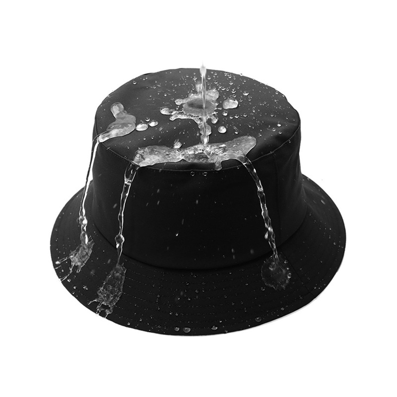 Unique  Custom Logo Fishing Cap Waterproof Nylon Water Proof Satin Silk Lined Bucket Hat