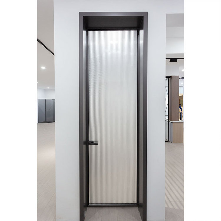 Modern Bathroom Aluminium Interior Glass Door Price Interior Door