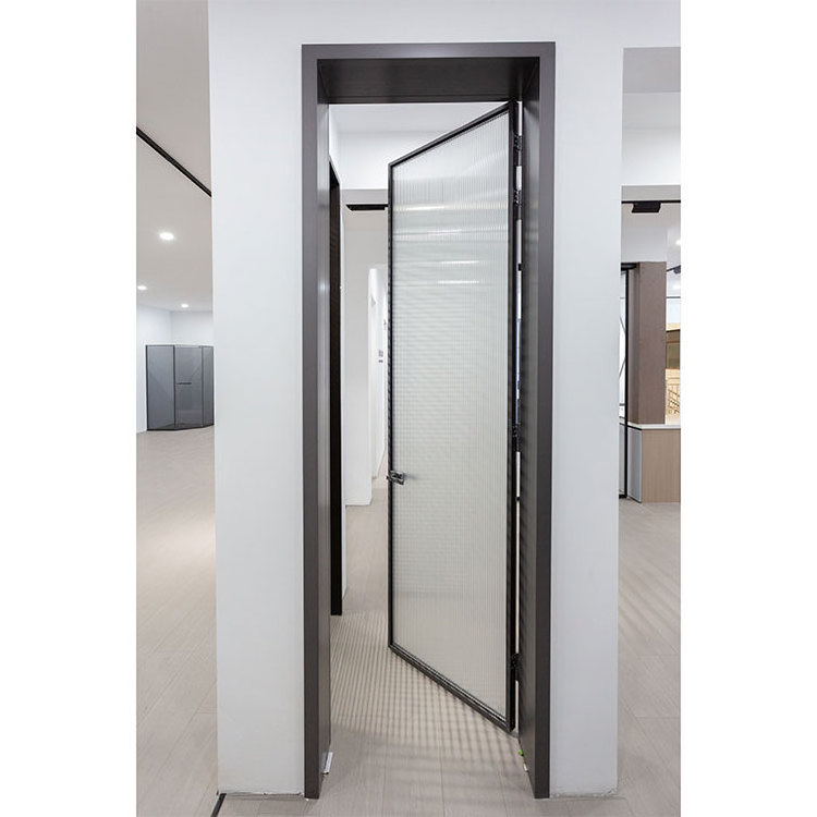 Modern Bathroom Aluminium Interior Glass Door Price Interior Door