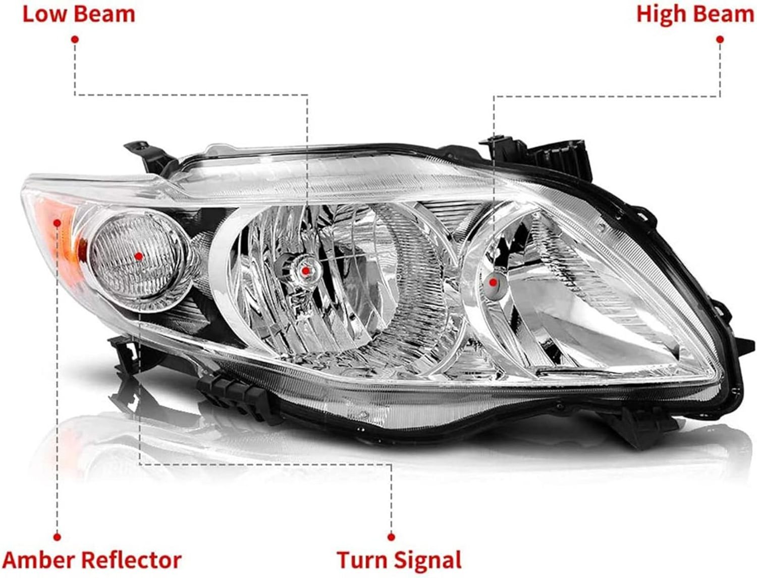 Wholesale Custom High Quality Auto Head Lamp LED Headlight for 2009-2010 Toyota Corolla