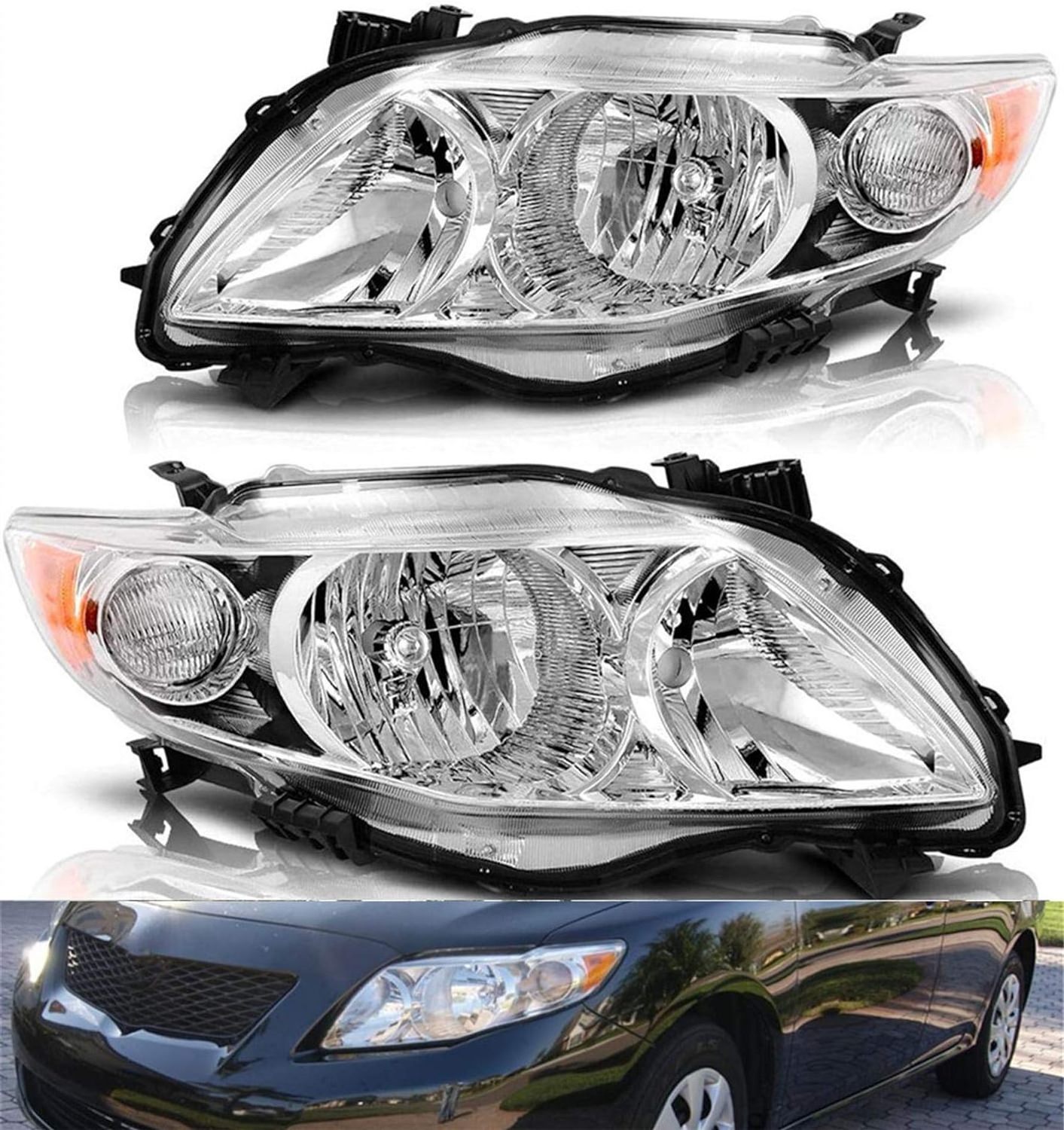 Custom Wholesale Auto Headlight Car Front Light Headlamp for 2009-2010 Toyota Corolla