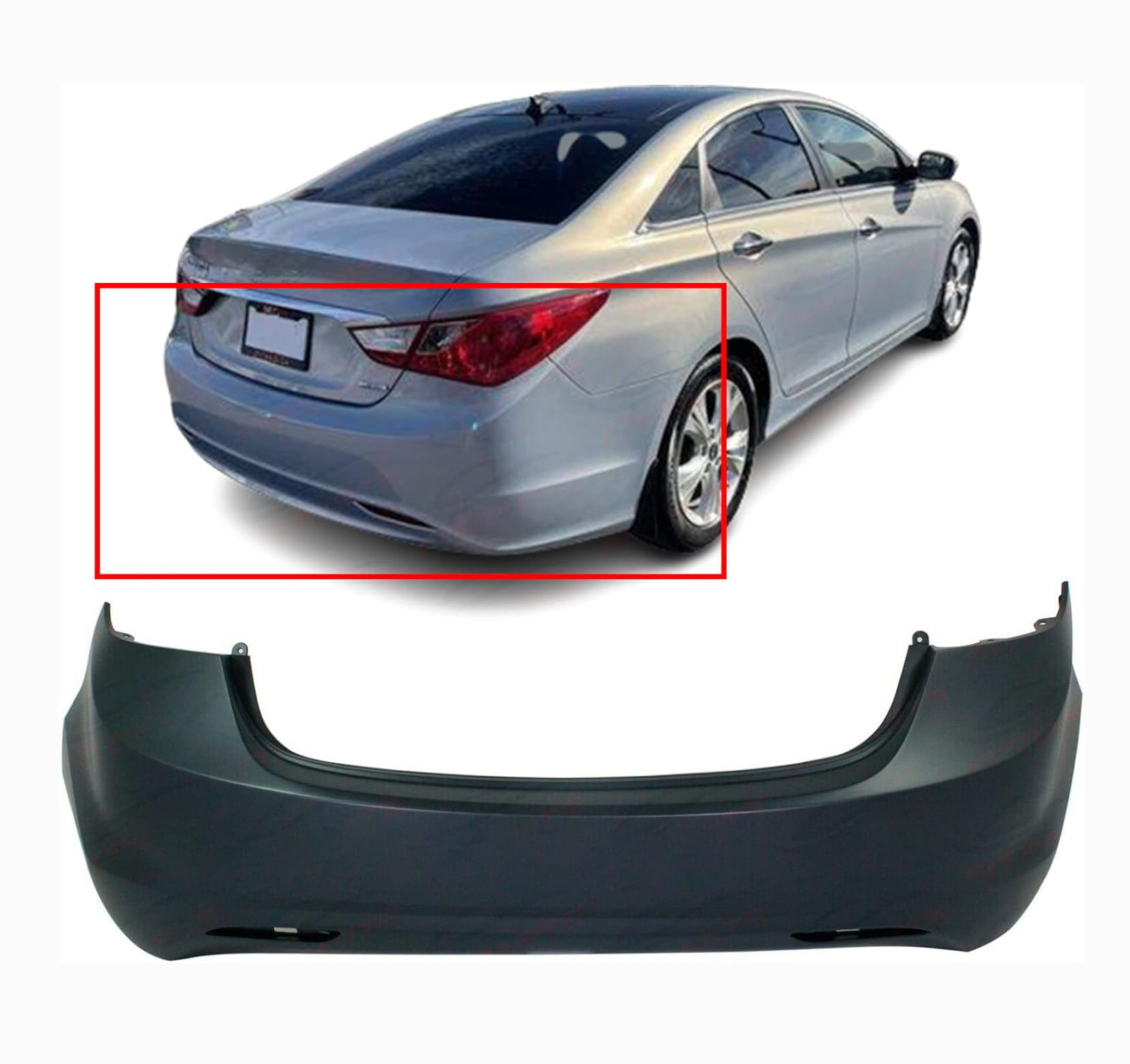 Wholesale Custom Auto Parts Car Accessories Rear Bumper for 2011-2013 Hyundai Elantra