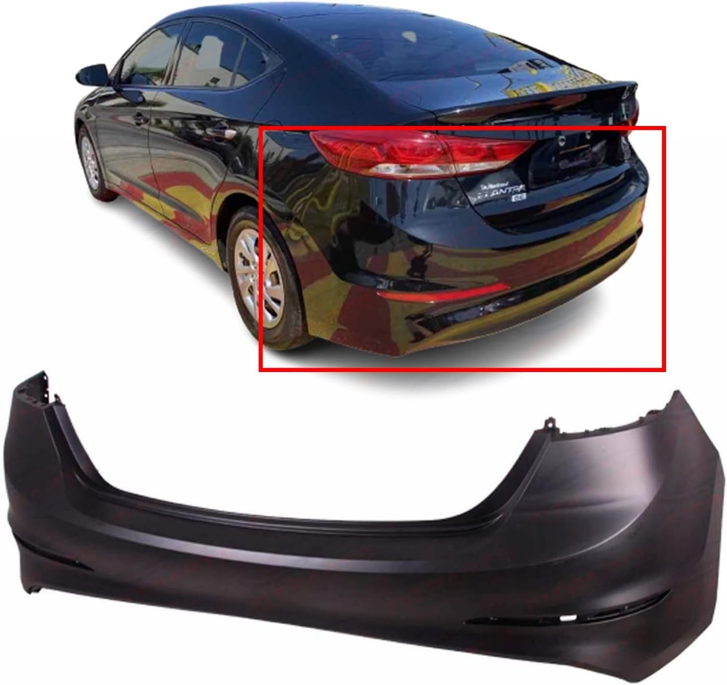 Wholesale Custom Car Accessories Body Kit Rear Bumper for 2017-2018 Hyundai Elantra