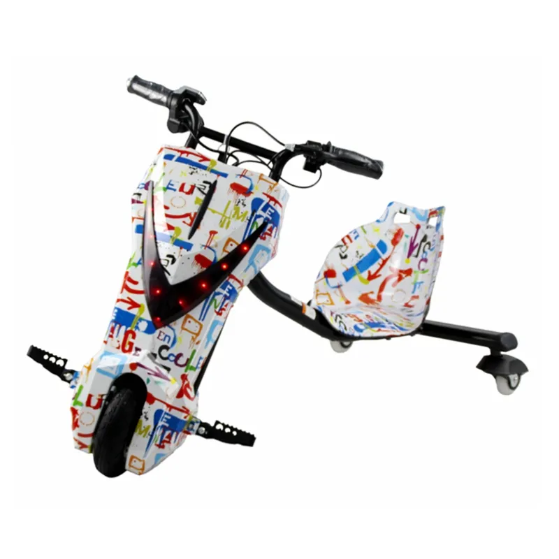 2023 Electric drift trike Three 3 wheel electric kids drifting scooter drift trike for kids with led light adjustable