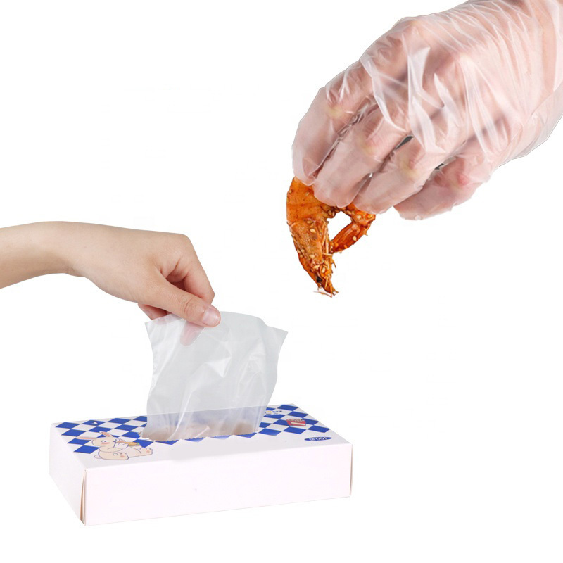 Factory Hot Selling Food Grade Powder Free Disposable TPE/PE Gloves Low Cost Disposable PE Gloves