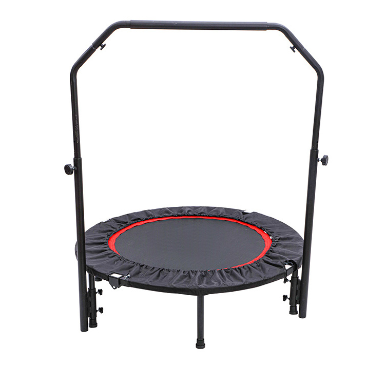 Low Price Foldable Mini Trampoline Fitness Exercise Trampoline With Adjustable Foam Handle