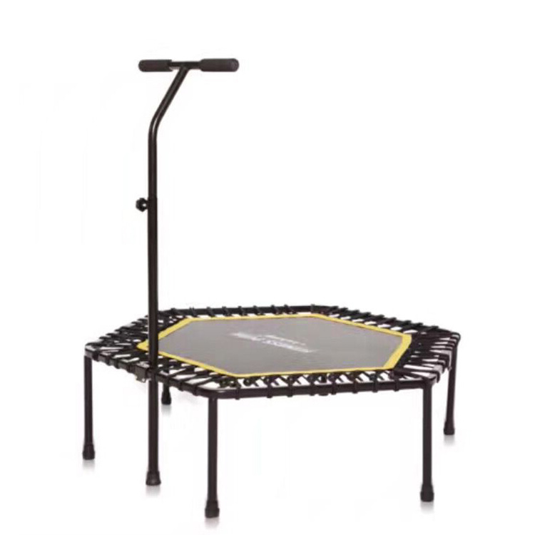 Superior Quality 55 inch Folding Trampoline Fitness Hexagonal Trampoline With Handle Bar