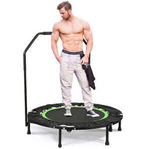 Factory Price Foldable Mini Trampoline Kids Fitness Trampoline With Adjustable Handle