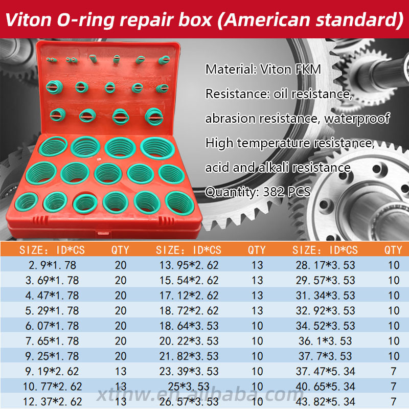 Construction Machinery O-ring Repair Kit FKM Rubber FFKM Oil Seal Faucet Gasket Repair Box Set