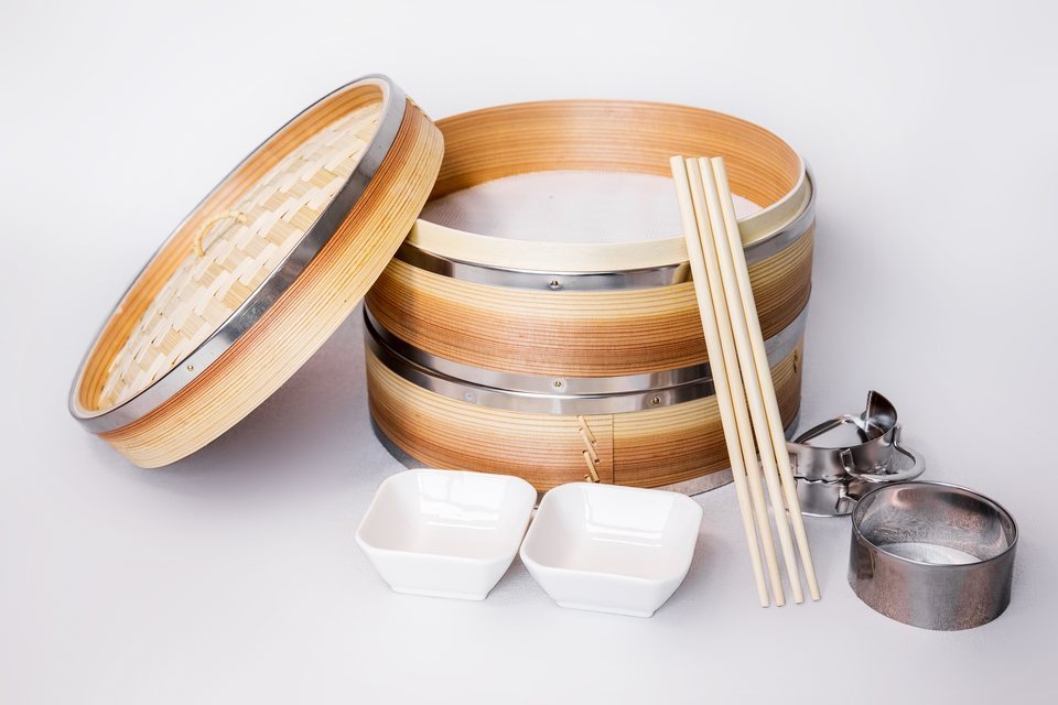 10cm 13cm 15cm Small Bamboo Steamer Snack Steamer Basket Set Dumpling Steamer Food Cooking Tools